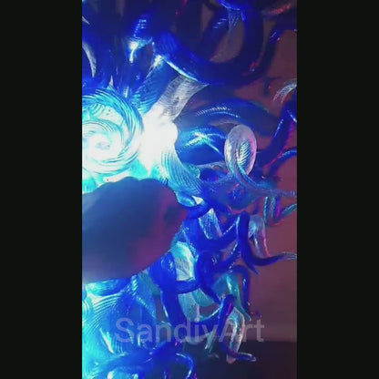 Hand made custom glass pendant lamp art unique design