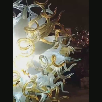 Handmade luxury gold murano glass chandelier modern design