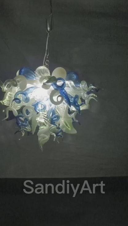 Pupular Hand made DIY blown art glass modern chandelier lighting