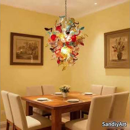 wedding blown glass chandelier 