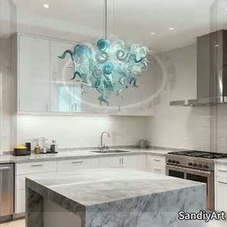Chihuly style dining room chandelier 