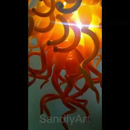 Blown glass chandelier